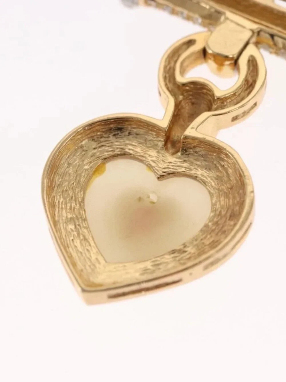 Christian Dior Earring Brooch metal Gold Tone Auth 169930V